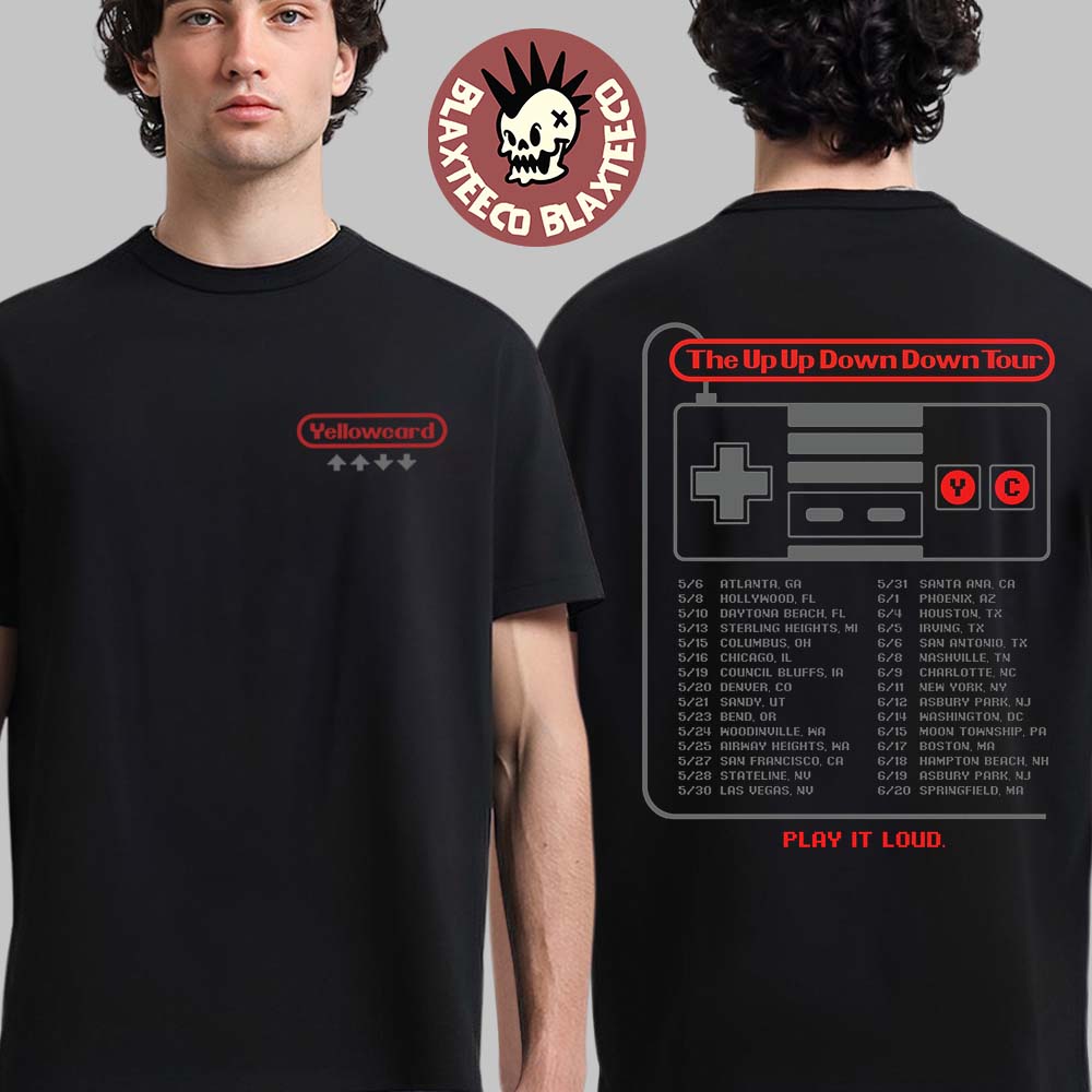 Yellowcard The Up Down Tour 2026 North America Merch - Adult & Kids T-Shirts, Sweatshirts & Hoodies apparel design preview 1