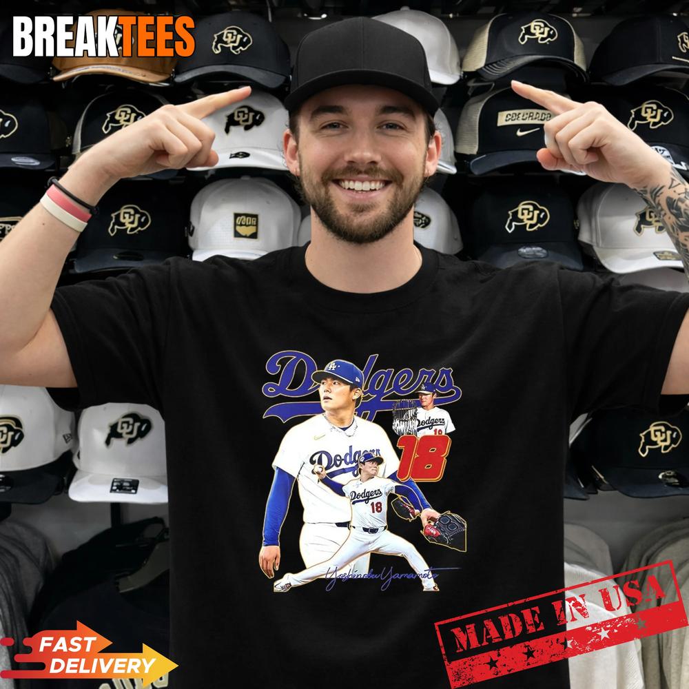 Yoshinobu Yamamoto Los Angeles Dodgers MLB 2026 - Adult & Kids T-Shirts, Sweatshirts & Hoodies apparel design preview 1