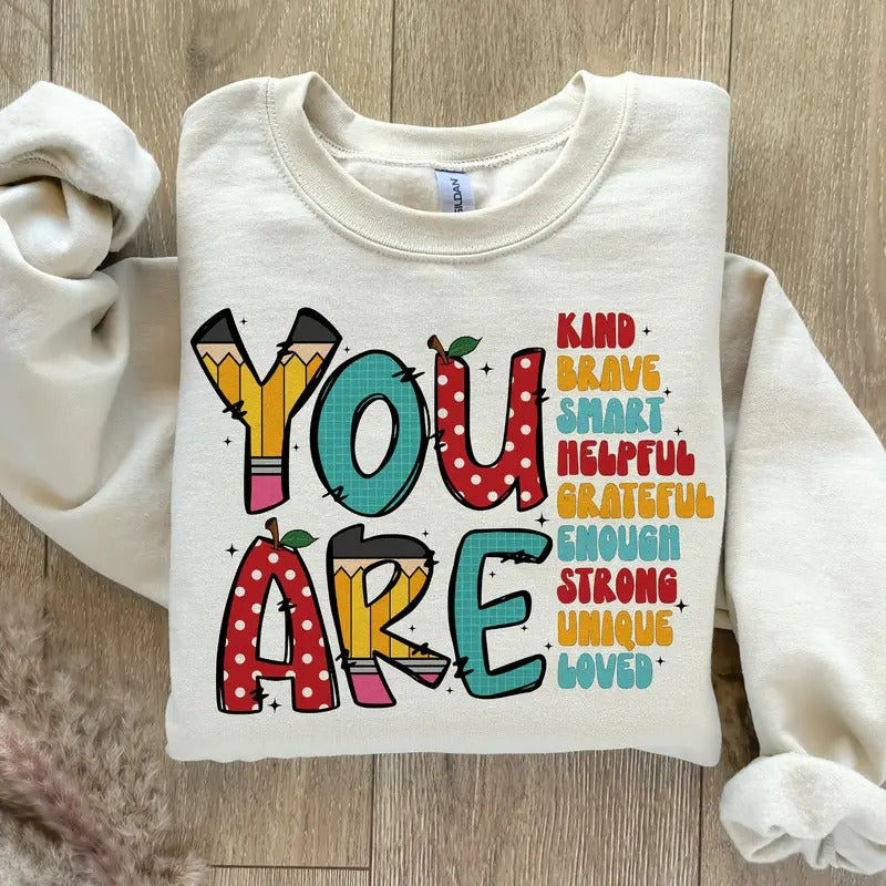 You Are Kind Back School Teacher Appreciation Retro - Adult & Kids T-Shirts, Sweatshirts & Hoodies apparel design preview 1
