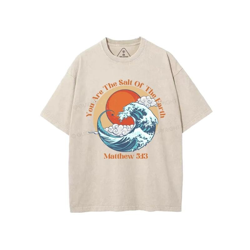 You Are Salt Earth Christian Washed Pure Cotton - Adult & Kids T-Shirts, Sweatshirts & Hoodies apparel design preview 1
