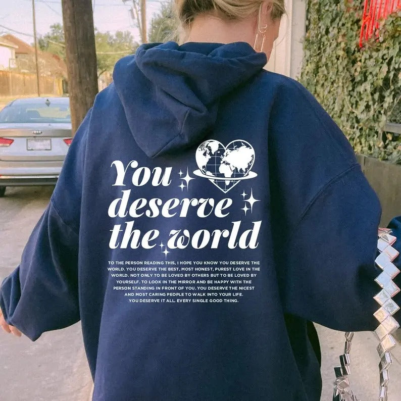 You Deserve World Mental Health Positivity Words Back - Adult & Kids T-Shirts, Sweatshirts & Hoodies apparel design preview 1