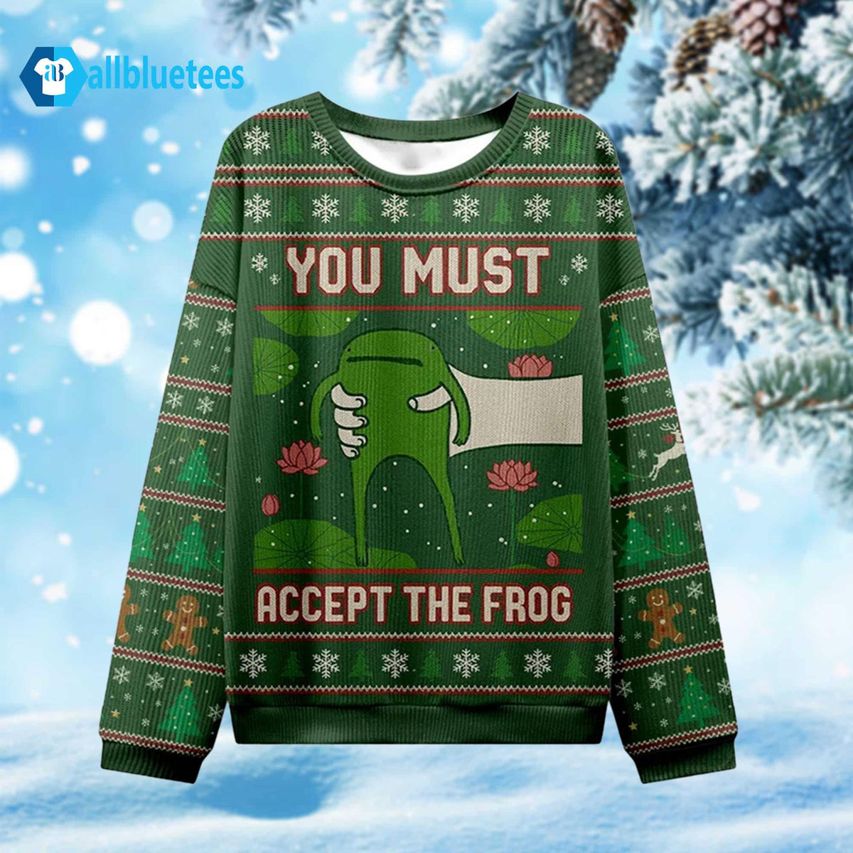 You Must Accept The Frog Ugly Christmas Sweater - Holiday Gift product image