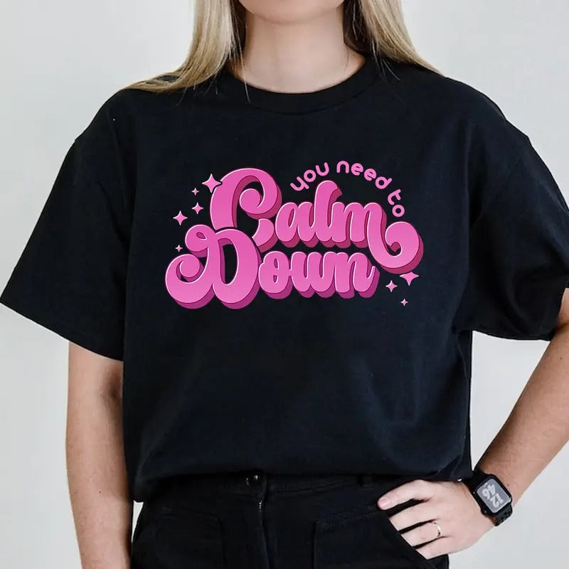 You Need Calm Down Groovy Retro Cute Funny - Adult & Kids T-Shirts, Sweatshirts & Hoodies apparel design preview 1