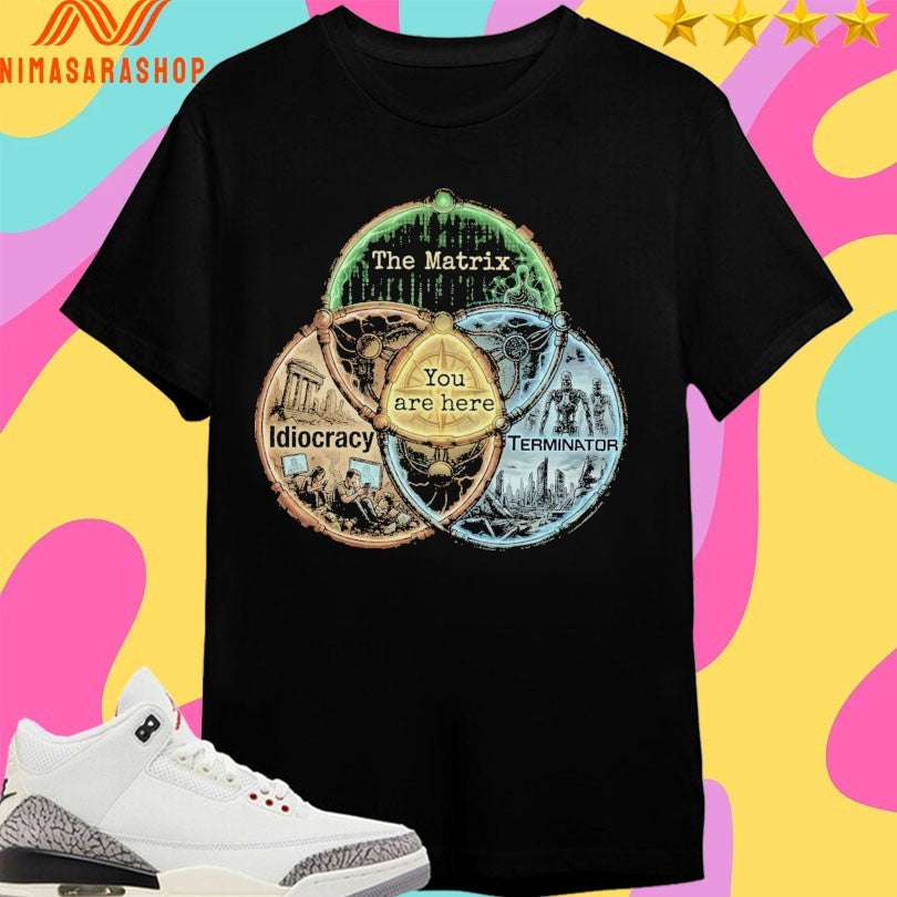 Your Current Dystopia You Are Here The Matrix - Adult & Kids T-Shirts, Sweatshirts & Hoodies apparel design preview 1