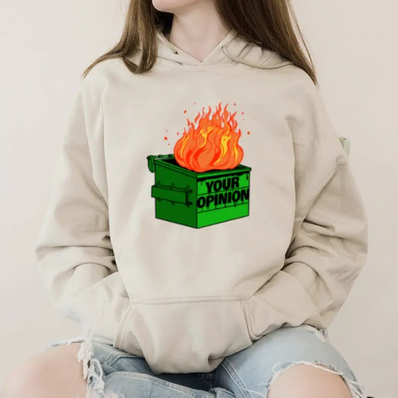 Your Opinion Sarcastic Funny Casual Street Fleece - Adult & Kids T-Shirts, Sweatshirts & Hoodies apparel design preview 1