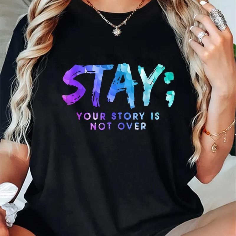 Your Story Is Not Over Stay Suicide Prevention - Adult & Kids T-Shirts, Sweatshirts & Hoodies apparel design preview 1