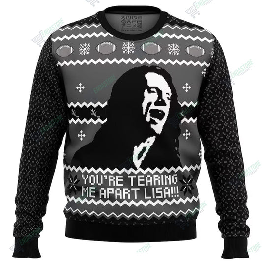 You’re Tearing Me Apart Lisa The Room 3D Ugly Christmas Sweater - Holiday Gift product image