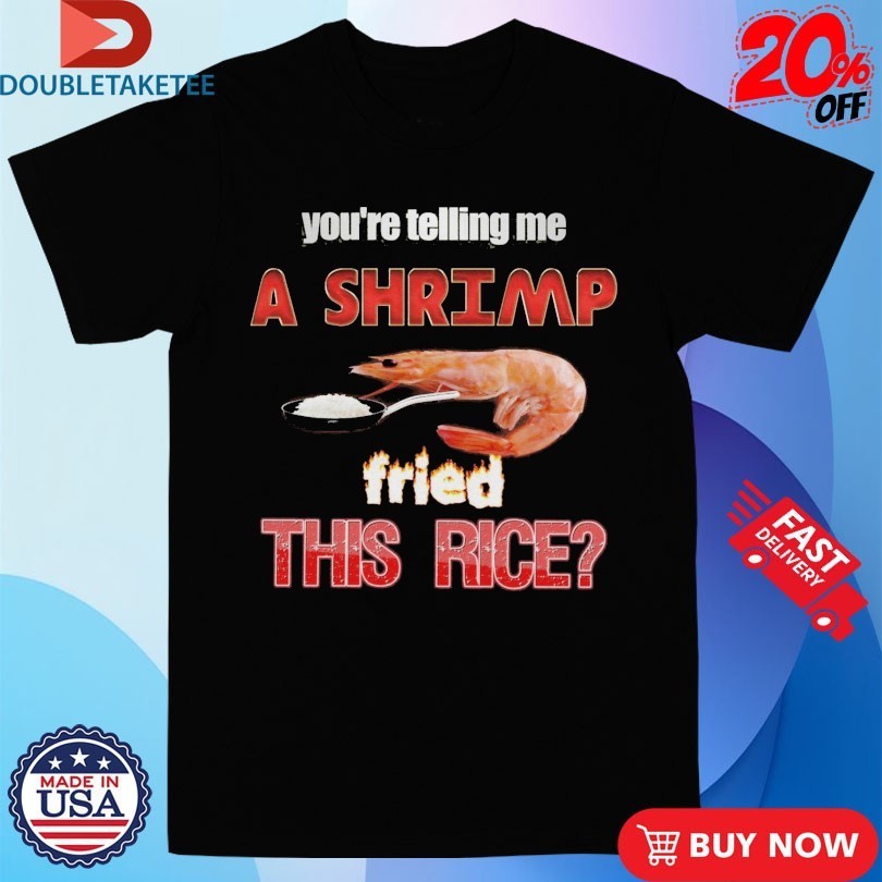 You're Telling Me A Shrimp Fried This Rice - Adult & Kids T-Shirts, Sweatshirts & Hoodies apparel design preview 1