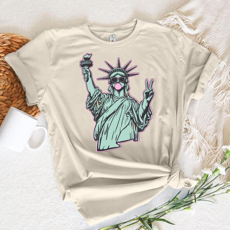 4th July Statue Liberty USA America Popular American - Adult & Kids T-Shirts, Sweatshirts & Hoodies apparel design preview 1