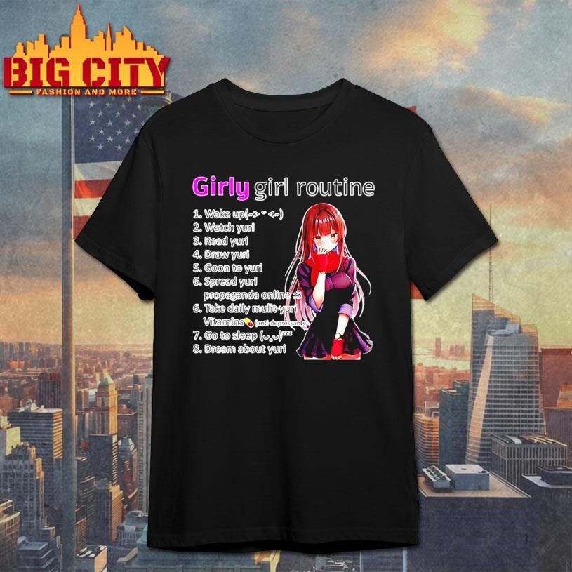 Yuri Girly Girl Routine - Adult & Kids T-Shirts, Sweatshirts & Hoodies apparel design preview 1