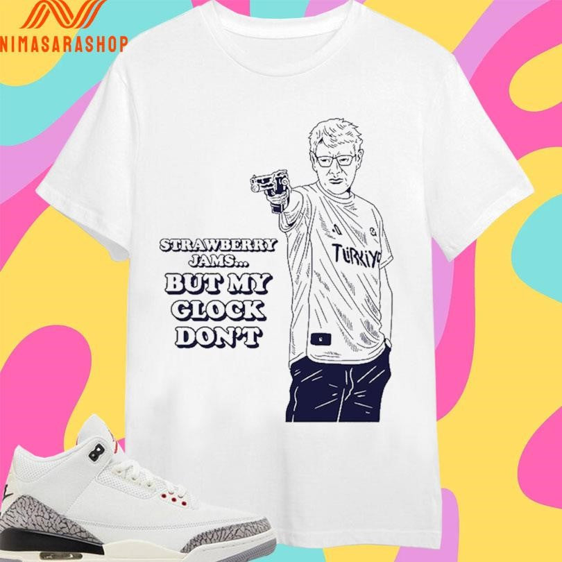 Yusuf Dikec Strawberry Jams But My Glock Don’ - Adult & Kids T-Shirts, Sweatshirts & Hoodies apparel design preview 1