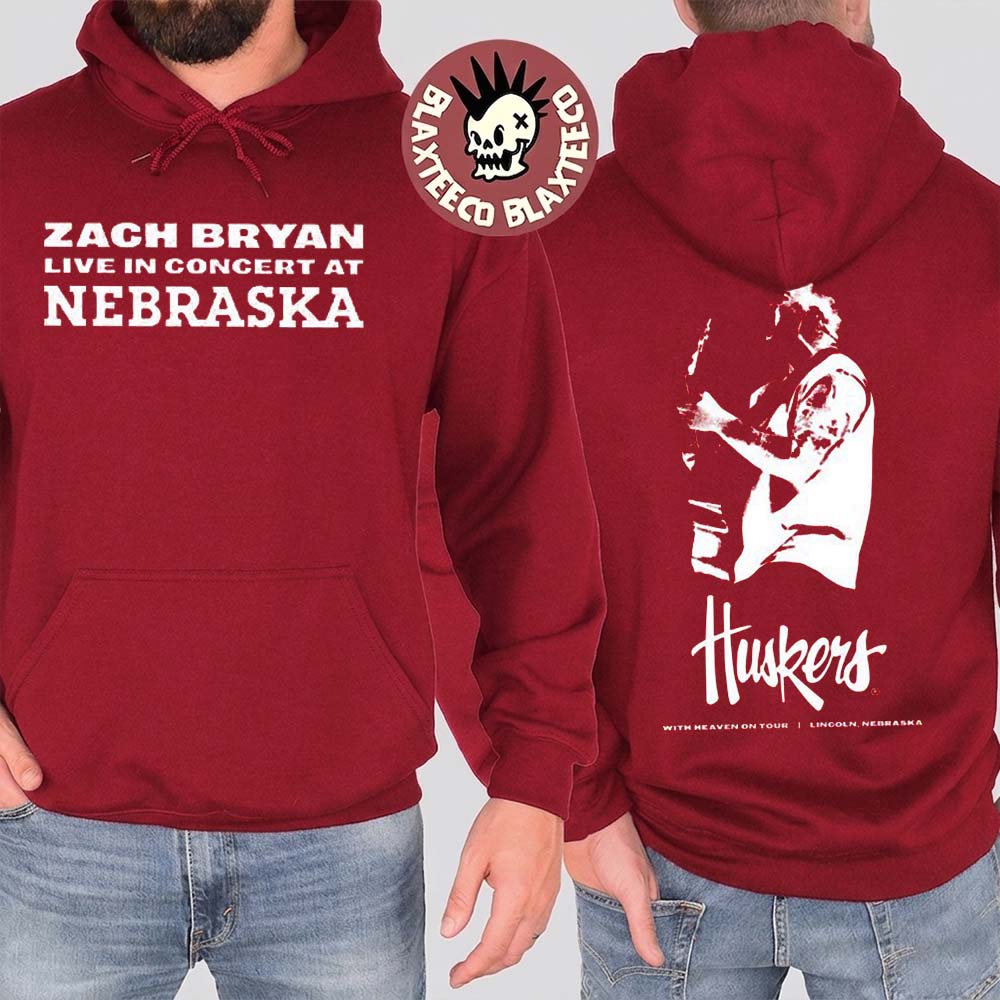 Zach Bryan Live In Concert Nebraska 2026 Venue Merch - Adult & Kids T-Shirts, Sweatshirts & Hoodies apparel design preview 1