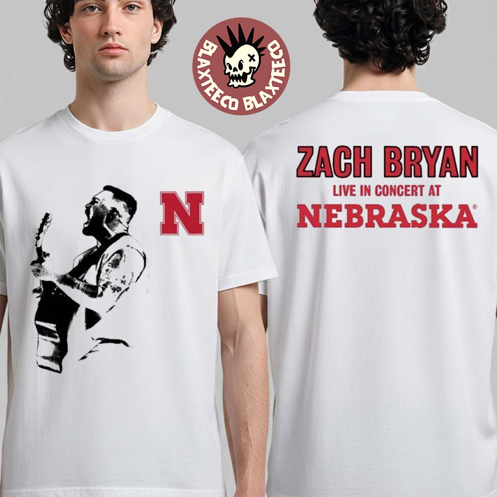 Zach Bryan Live In Concert Nebraska 2026 Venue Merch - Adult & Kids T-Shirts, Sweatshirts & Hoodies apparel design preview 1