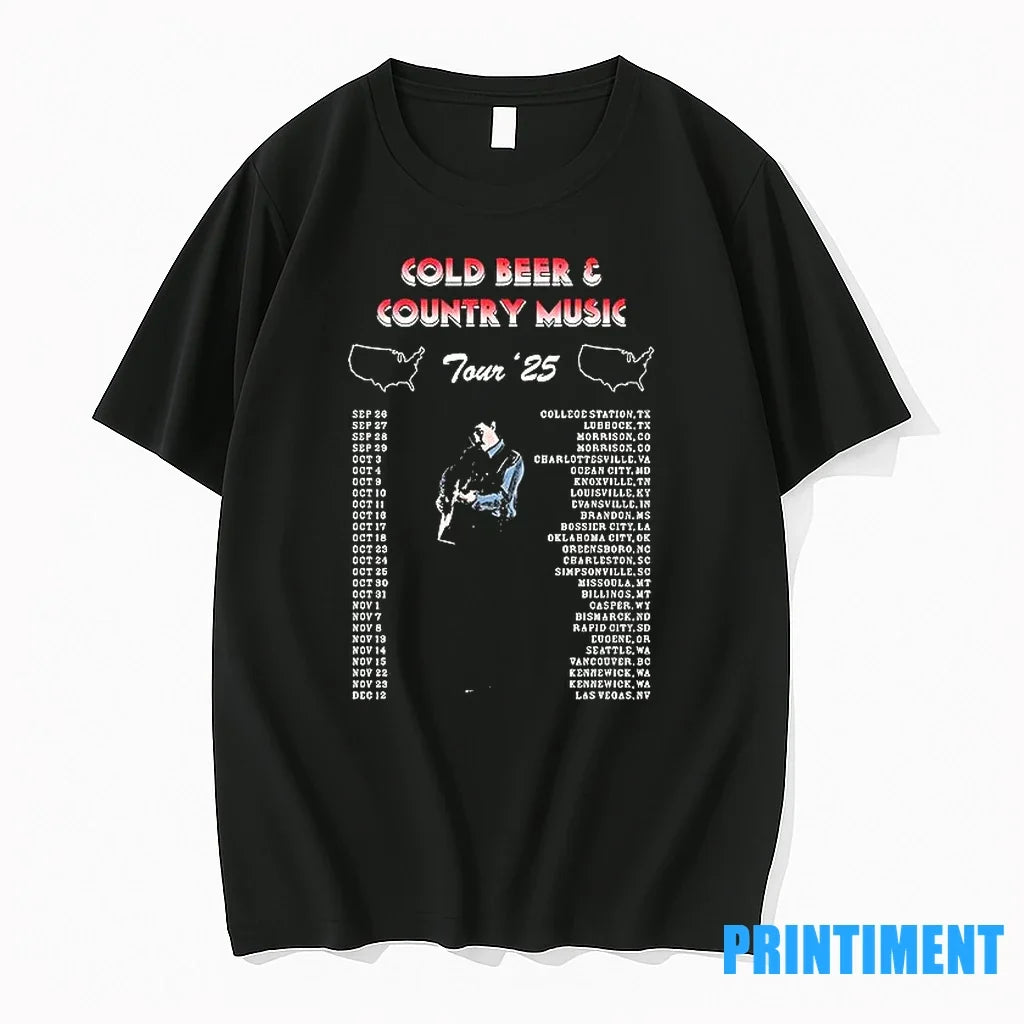 Zach Top Usa Tour 2025 Cold Beer And Country Music - Adult & Kids T-Shirts, Sweatshirts & Hoodies apparel design preview 1