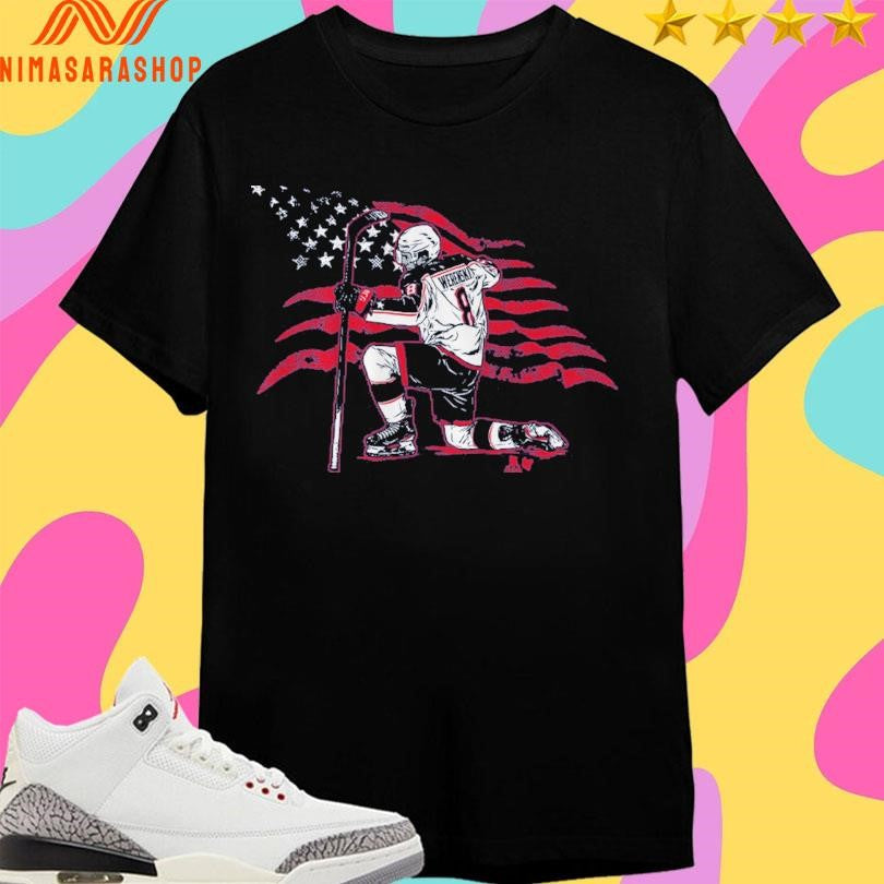 Zach Werenski Stars And Stripes Superstar Pose - Adult & Kids T-Shirts, Sweatshirts & Hoodies apparel design preview 1