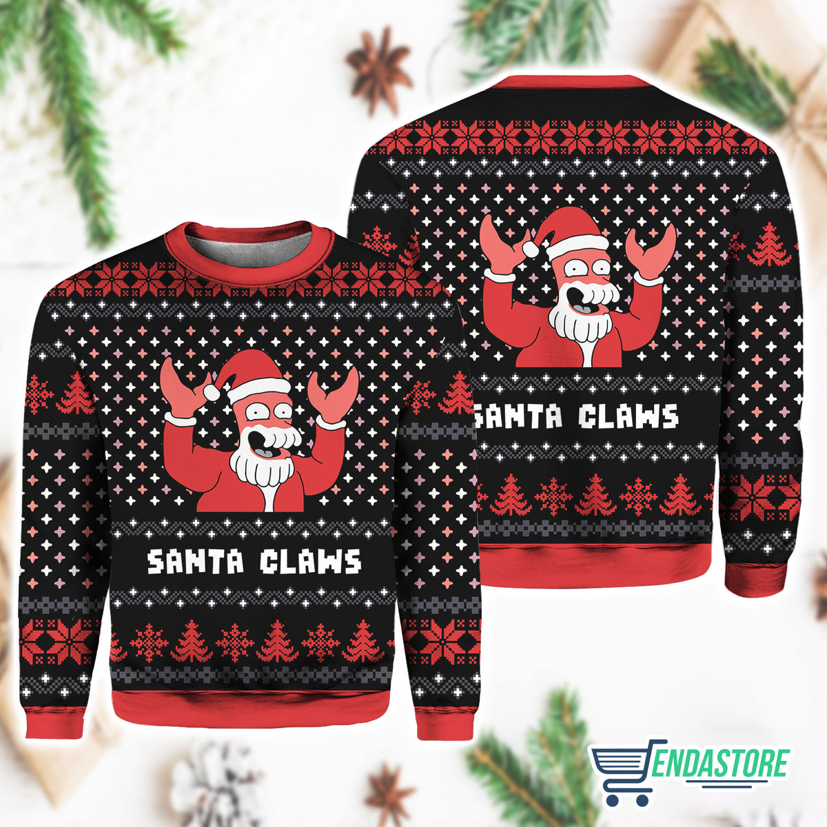 Zoidberg Santa Claws 3D Ugly Christmas Sweater - Holiday Gift product image