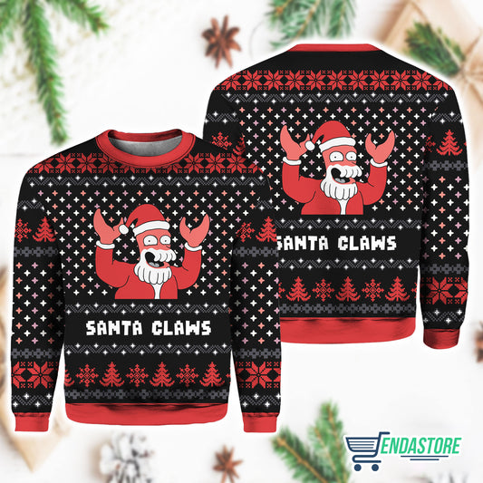 Zoidberg Santa Claws 3D Ugly Christmas Sweater - Holiday Gift product image