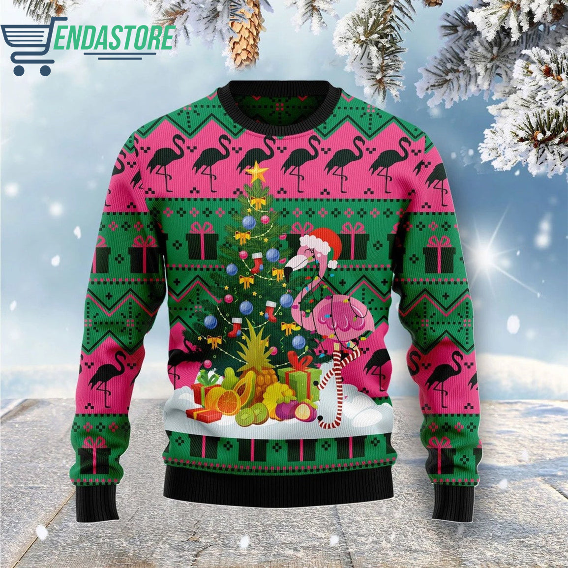 Flamingo Christmas 3D 3D Christmas Sweater - Holiday Gift product image