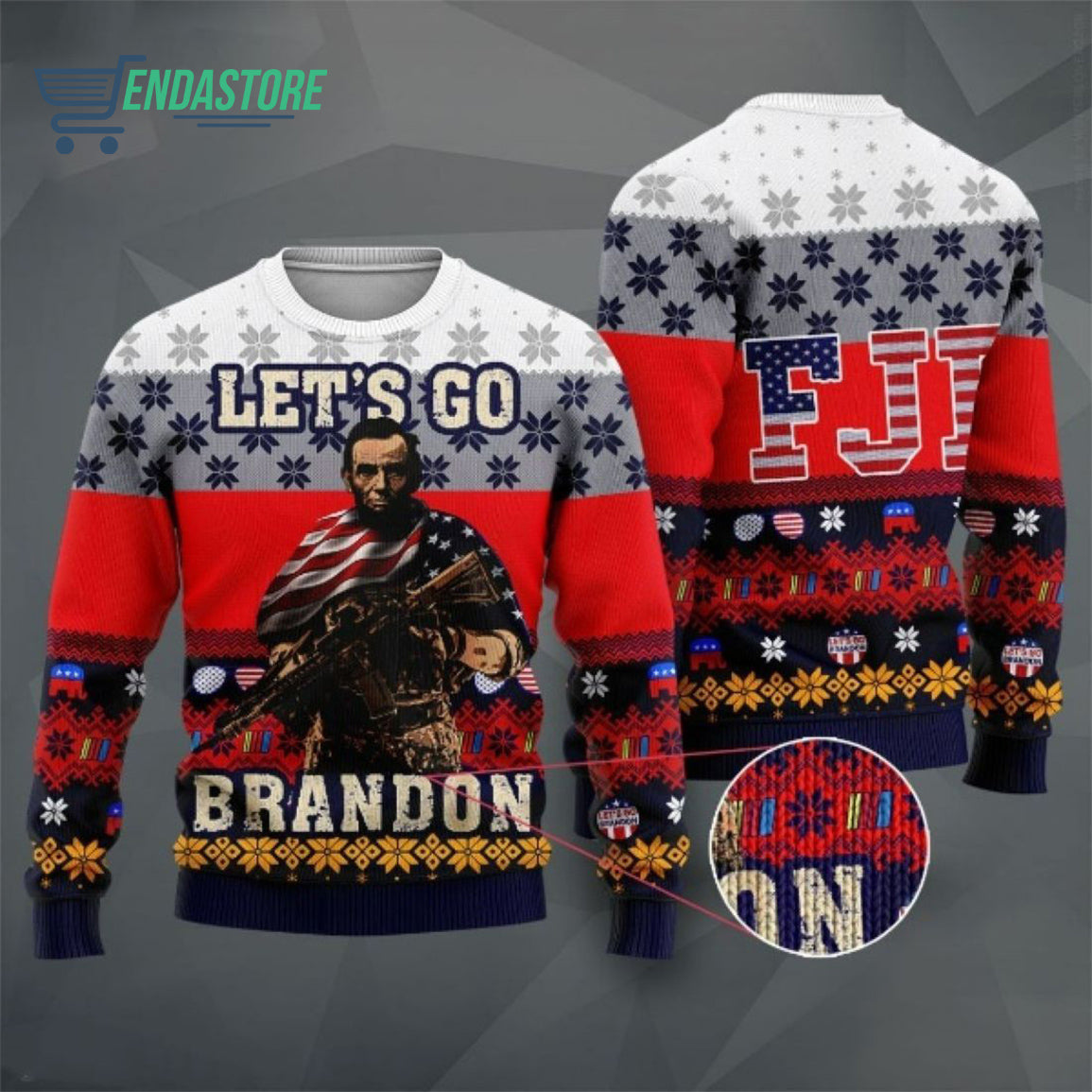 Let’s Go Brandon FJB 3D Christmas Sweater - Holiday Gift product image