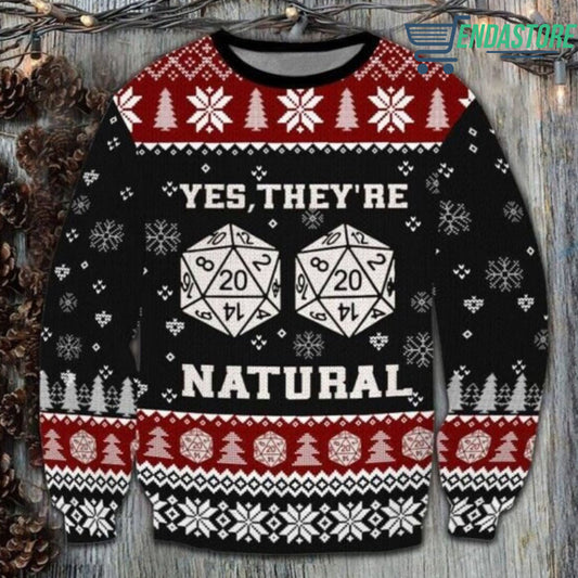 Yes they are natural dd dungeons & dragons 3D Christmas Sweater - Holiday Gift product image