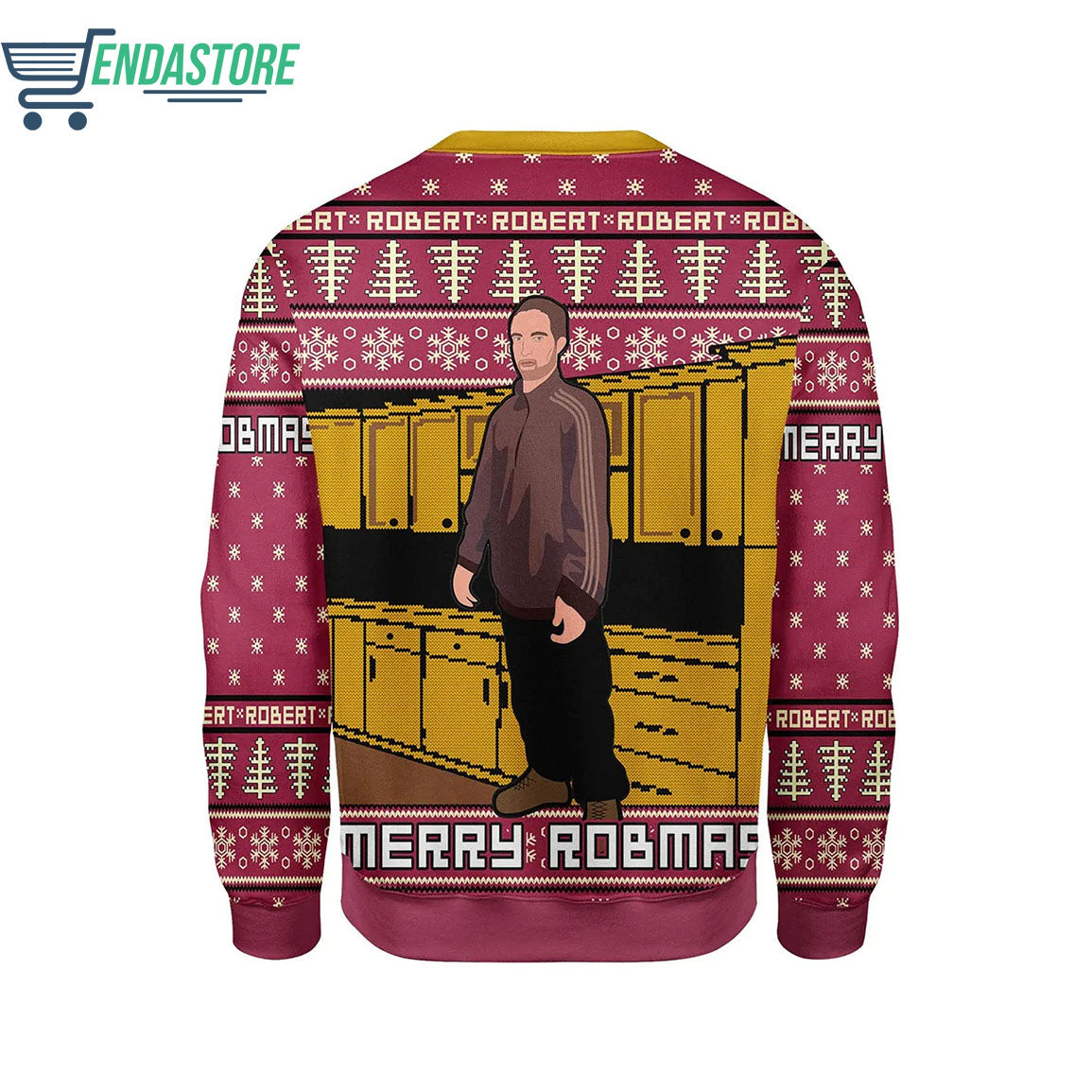 Robert Pattinson Meme 3D Ugly Christmas Sweater - Holiday Gift product image 3