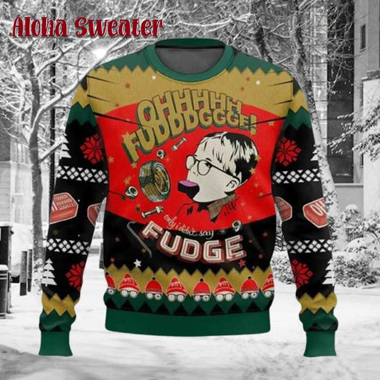 A Christmas Story Fudge Ohh Fudge Ugly Christmas Sweater - Holiday Gift product image