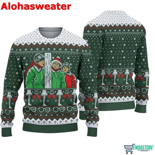 A Xmas Story Triple Dog Movie Ugly Christmas Sweater - Holiday Gift product image