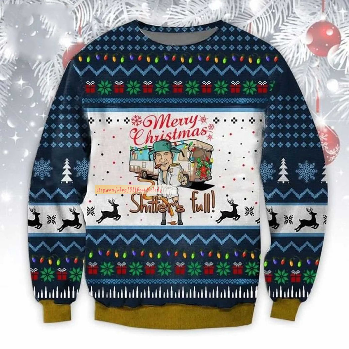 Merry Christmas Shitters 3D Christmas Sweater - Holiday Gift product image 2