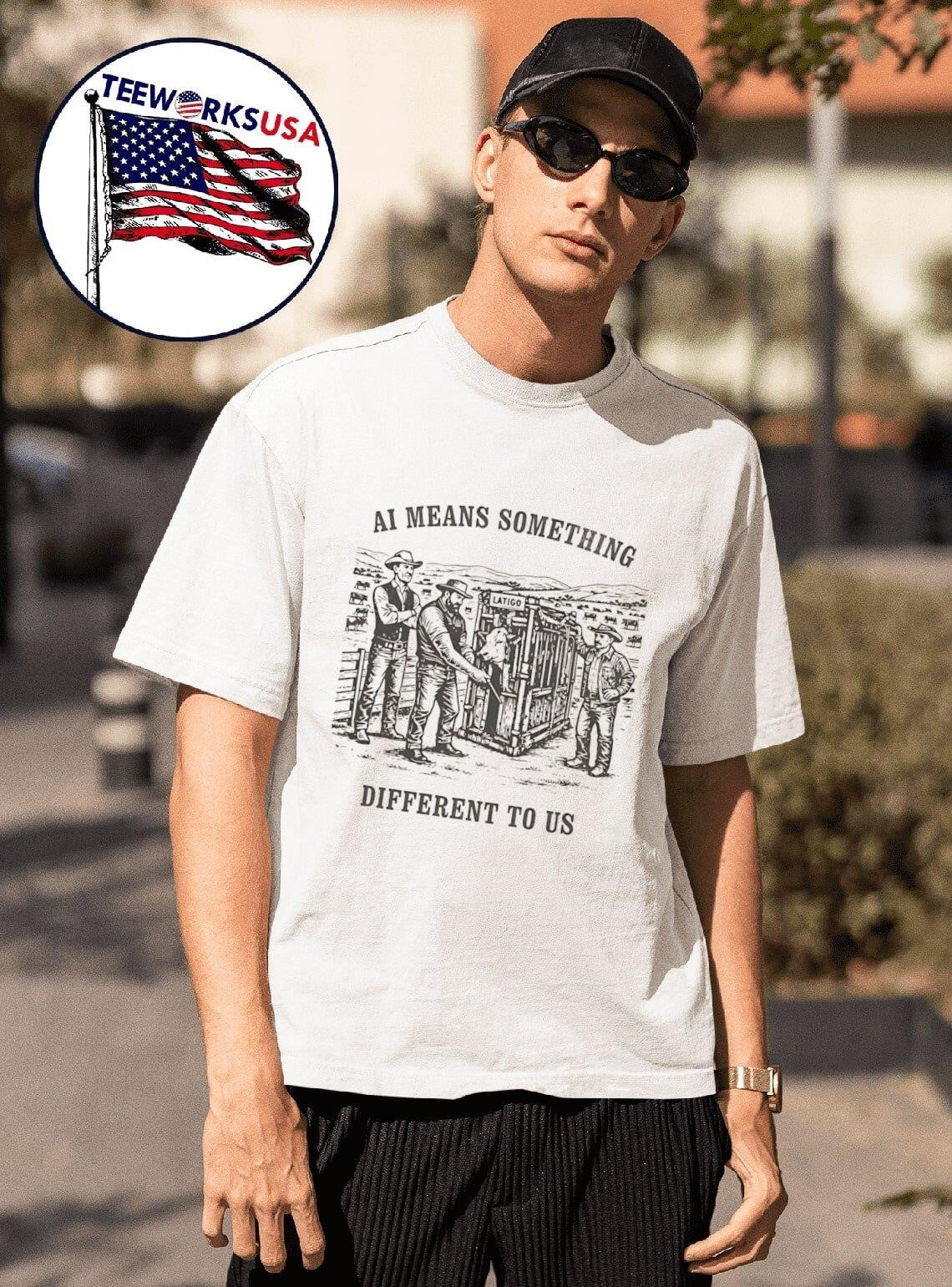 Ai Means Something Different To Us Cowboys Cattle - Adult & Kids T-Shirts, Sweatshirts & Hoodies apparel design preview 1