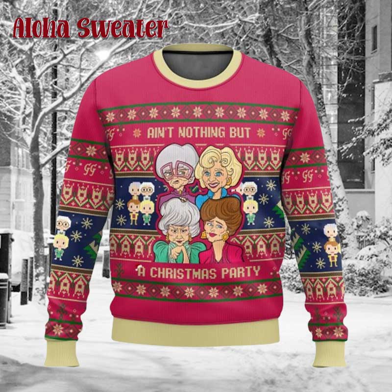 Ain’t Nothing But Golden Girls Ugly Christmas Sweater - Holiday Gift product image