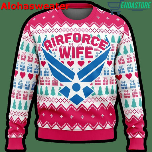 Air Force Wife Premium Ugly Christmas Sweater - Holiday Gift product image