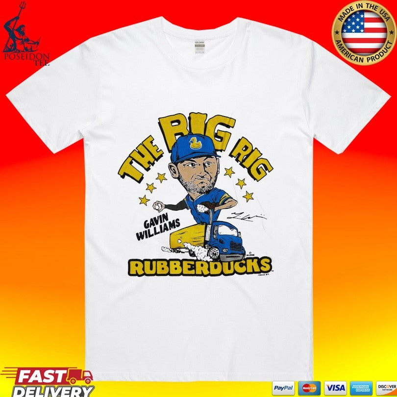 Akron Rubberducks The Big Rig Gavin Williams - Adult & Kids T-Shirts, Sweatshirts & Hoodies apparel design preview 1