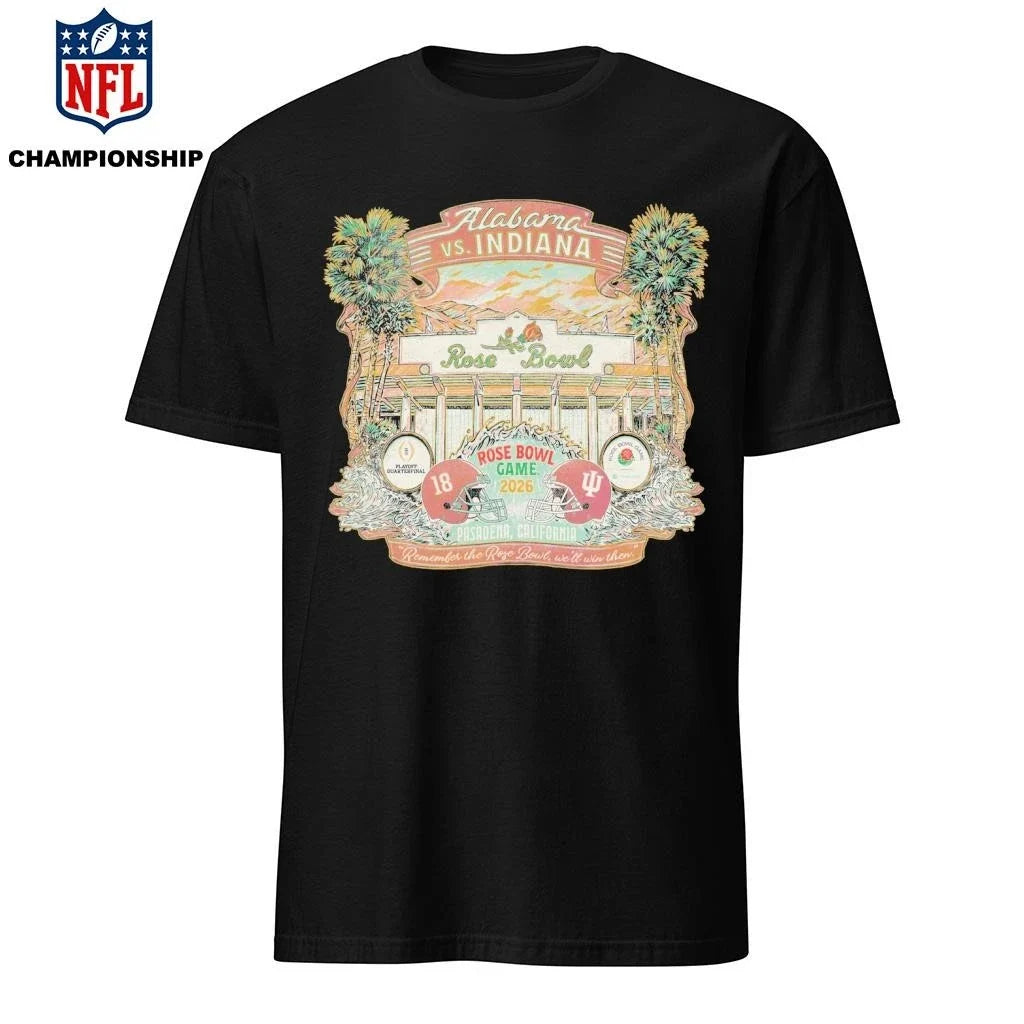 Alabama Vs. Indiana Rose Bowl Game 2026 Pasadena, - Adult & Kids T-Shirts, Sweatshirts & Hoodies apparel design preview 1