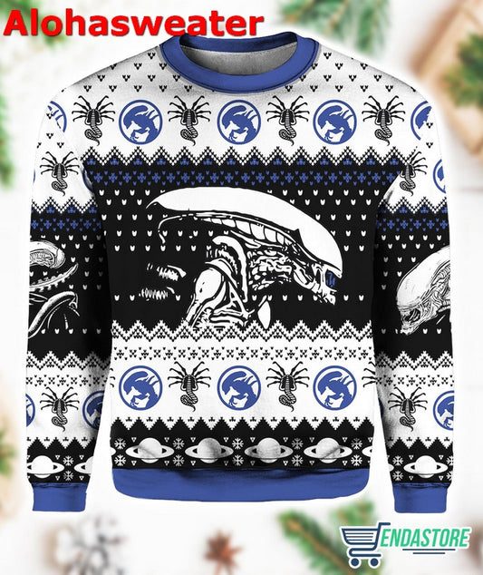 Alien Movie Xenomorph Ugly Christmas Sweater - Holiday Gift product image