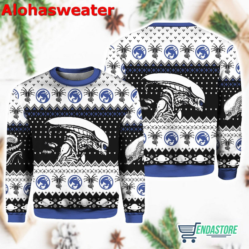 Alien Movie Xenomorph Ugly Christmas Sweater - Holiday Gift product image 3