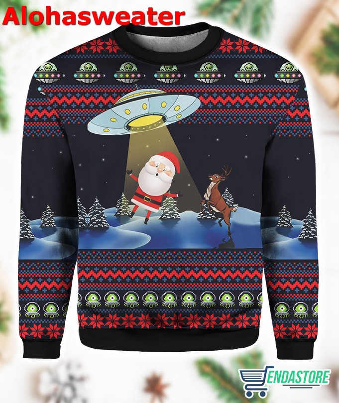 Alien Funny Santa Christmas Ugly Christmas Sweater - Holiday Gift product image 2