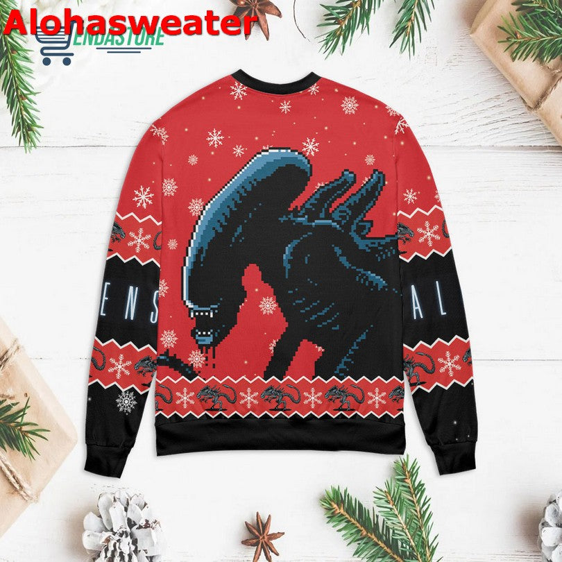 Alien Xenomorph Horror Christmas Sweater - Holiday Gift product image 2