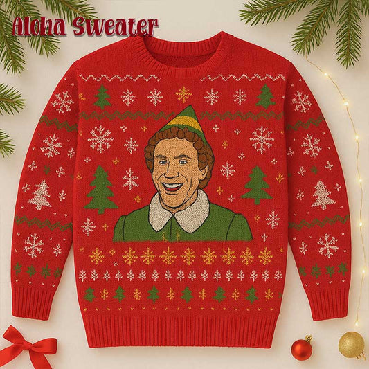 Always Remember Smiling Buddy The Elf Ugly Christmas Sweater - Holiday Gift product image