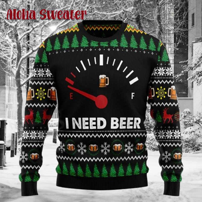 Amazing I Need Beers Ugly Christmas Sweater - Holiday Gift product image