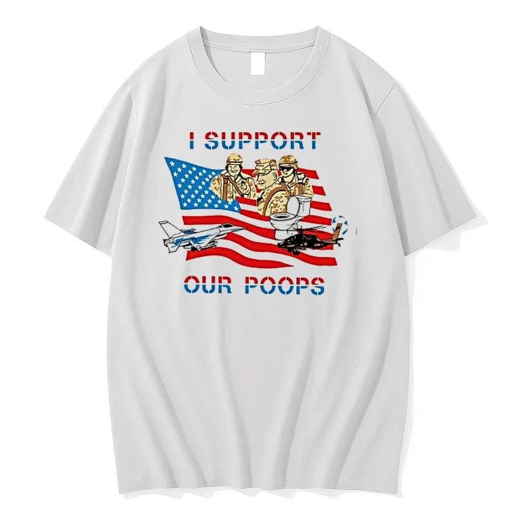 American Soldier I Support Our Poops 0 Sweater - Adult & Kids T-Shirts, Sweatshirts & Hoodies apparel design preview 1
