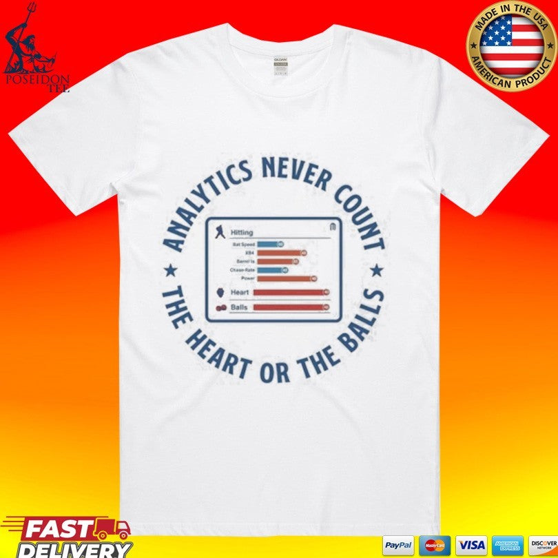 Analytics Never Count The Heart Or Balls - Adult & Kids T-Shirts, Sweatshirts & Hoodies apparel design preview 1