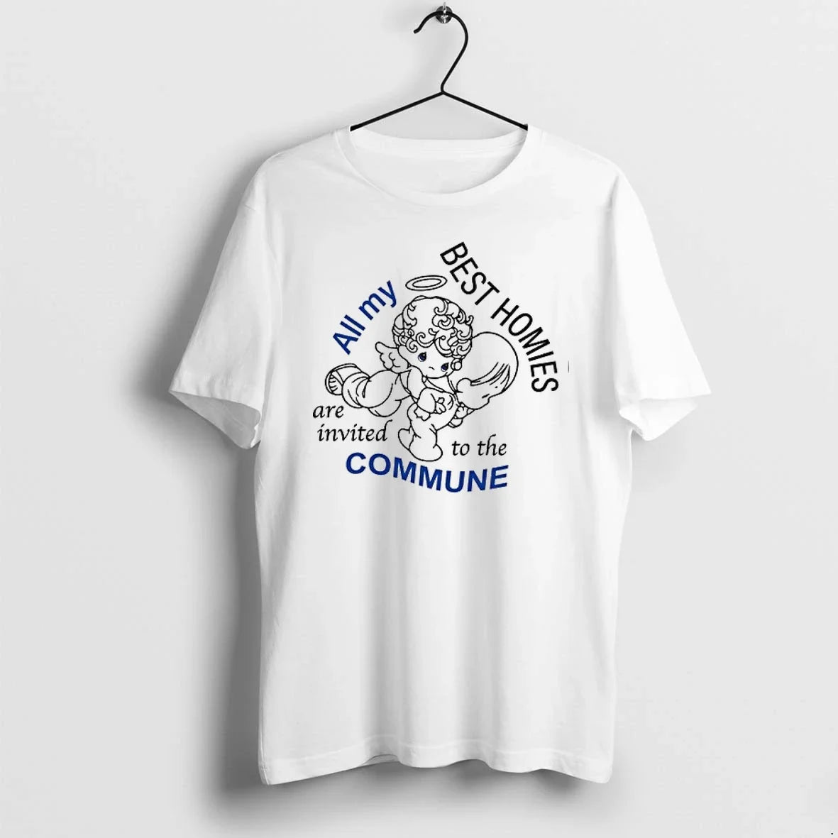 Angel All My Best Homies Are Invited To The Commune 0 - Adult & Kids T-Shirts, Sweatshirts & Hoodies apparel design preview 1