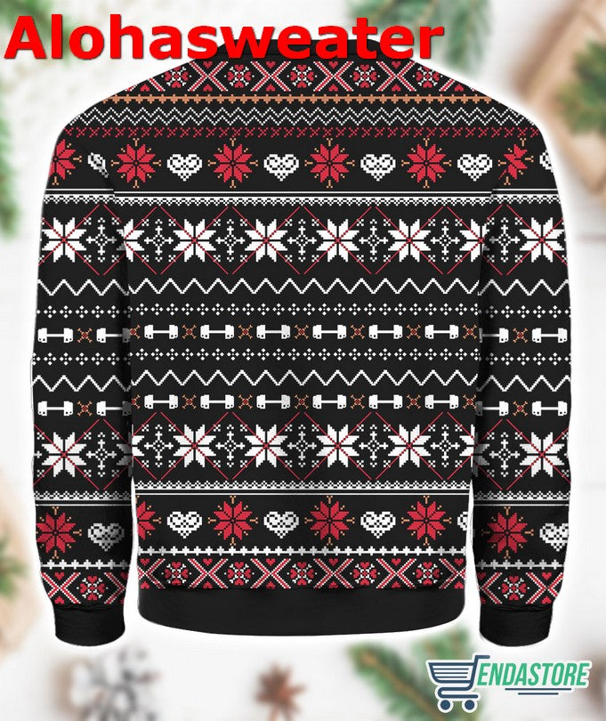 Animal Brodolf The Red Nose Gainzdeer Gym Ugly Christmas Sweater - Holiday Gift product image 2