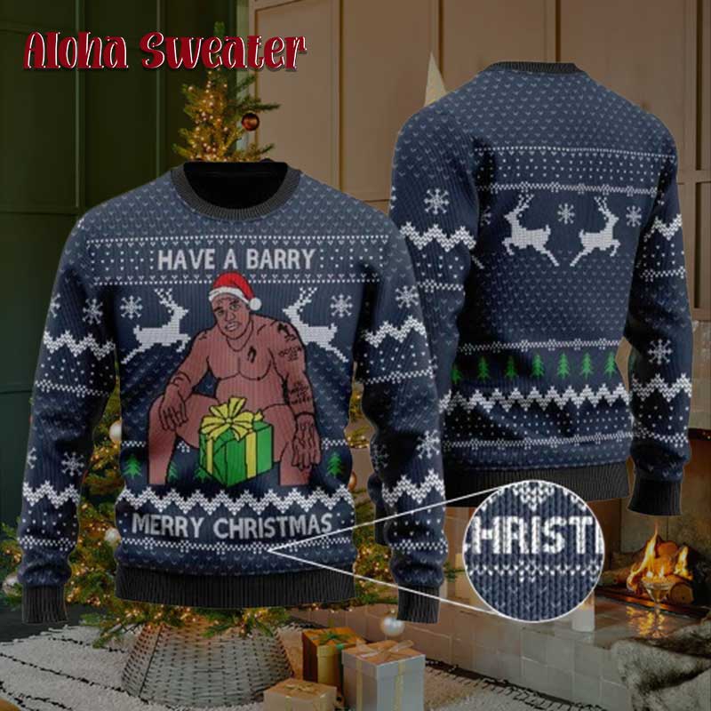 Animated Barry Wood Have A Merry Ugly Christmas Sweater - Holiday Gift product image