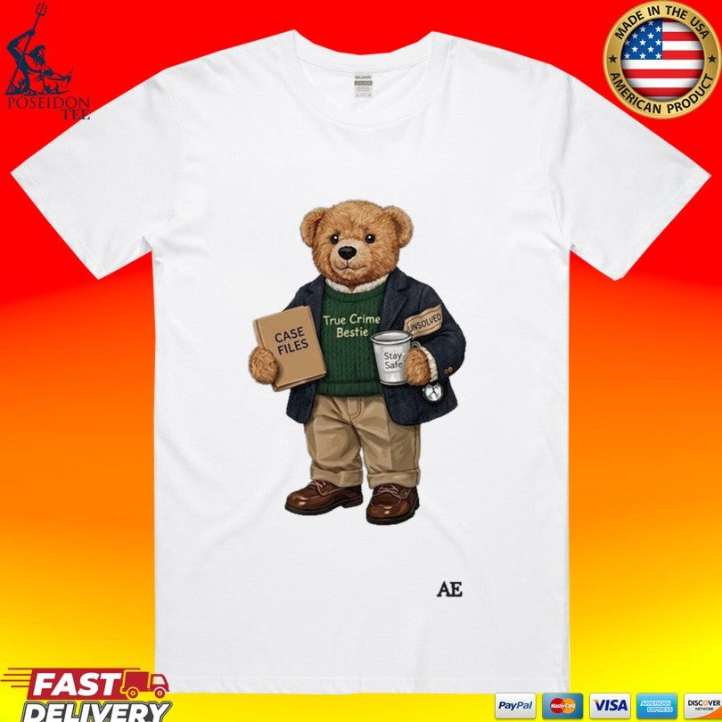 Annie Elise True Crime Bear - Adult & Kids T-Shirts, Sweatshirts & Hoodies apparel design preview 1