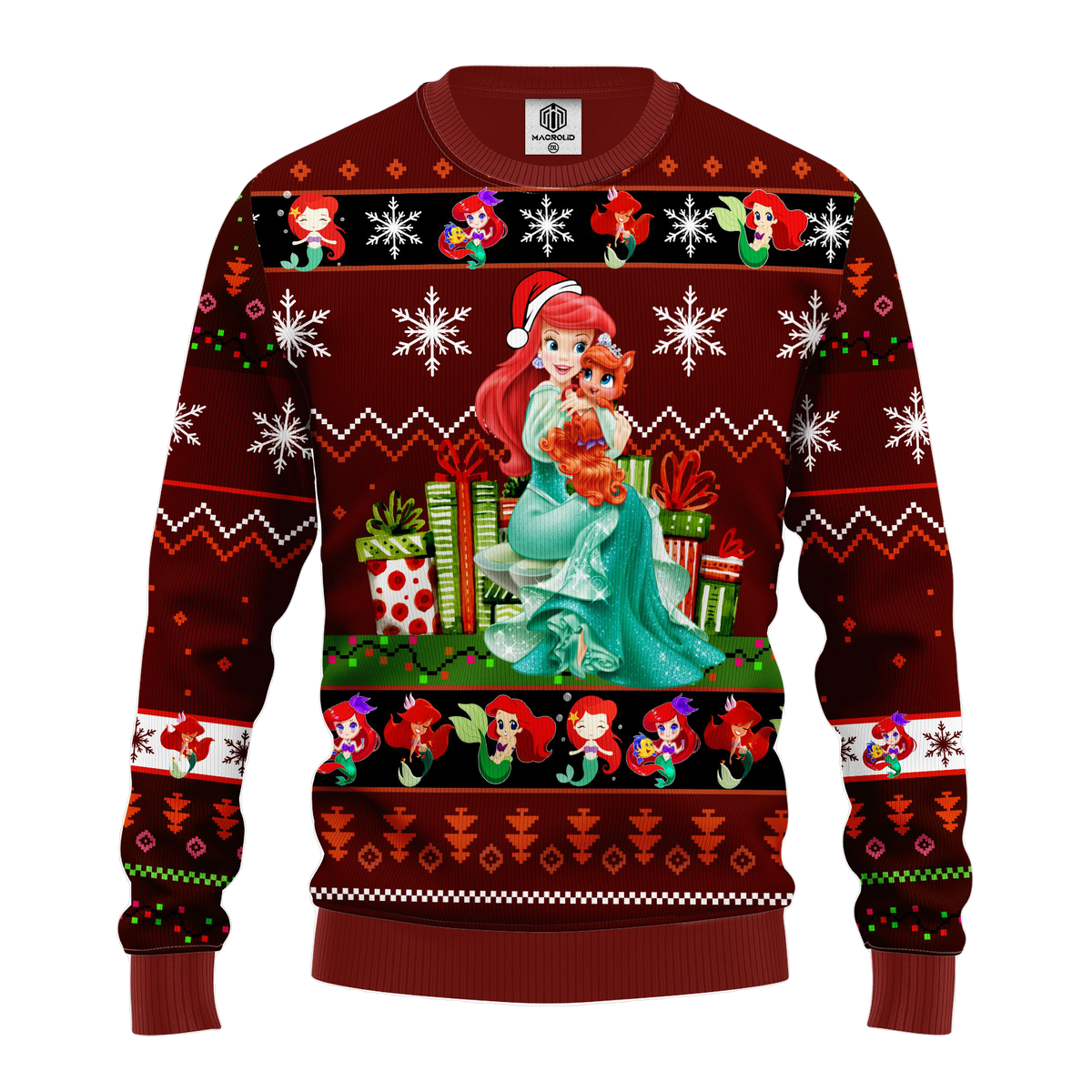 Airel Mermaid 3D Ugly Christmas Sweater - Holiday Gift product image