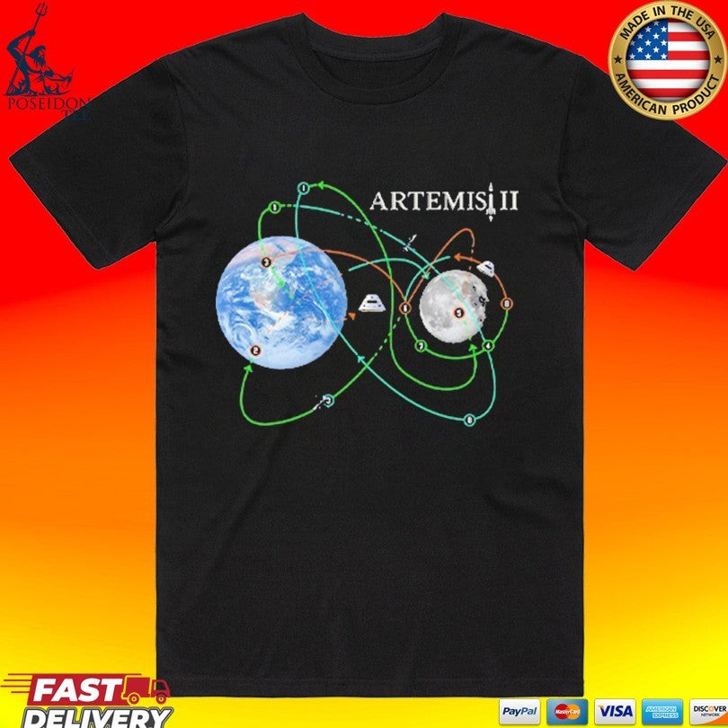 Artemis Ii Moon Mission Nasa Space Program Fan - Adult & Kids T-Shirts, Sweatshirts & Hoodies apparel design preview 1