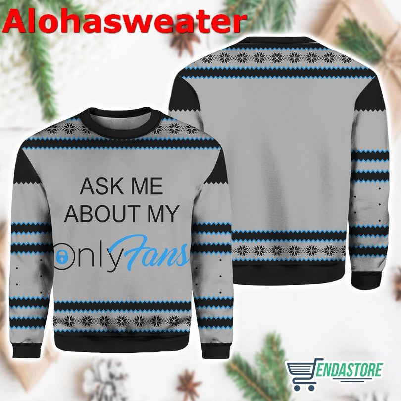 Ask Me My Onlyfans Ugly Christmas Sweater - Holiday Gift product image 3