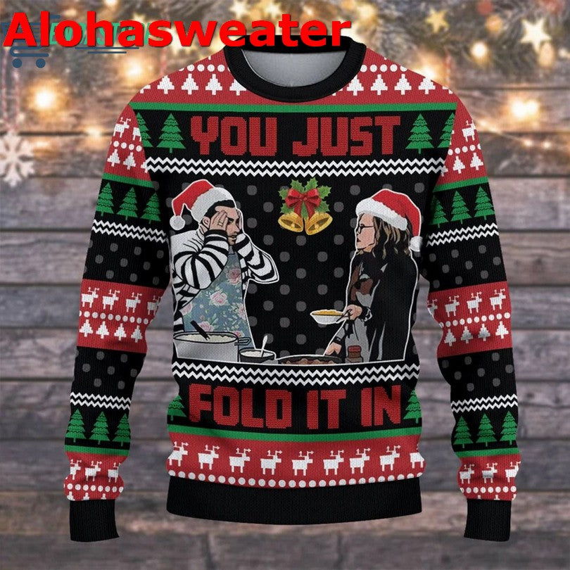 Astronauts ride a shark Ugly Christmas Sweater - Holiday Gift product image 2
