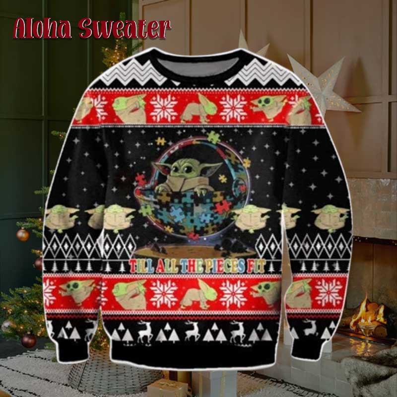 All I Want For Xmas Is Baby Yoda Mandalorion Ugly Christmas Sweater - Holiday Gift product image 3